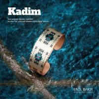Lumina Altın Zemin Nazar Göz Desenli Kalın El Yapımı Bakır Bileklik – Evil Eye Copper Bracelet
