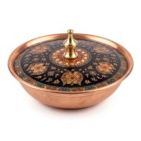 Tekli Bakır Şekerlik Hanedan Modeli – Küçük 7 CM Çap