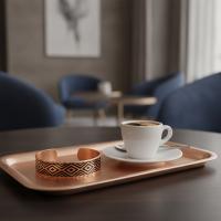 Çift Baklava Motifli El Yapımı İnce Bakır Bileklik - Seri 046
