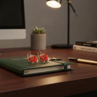 Sade Geometrik Motifli El Yapımı Bakır Küpe - Seri 032