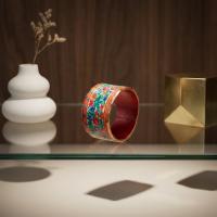 Butik Koleksiyon Desenli El Yapımı Kalın Bakır Yüzük - Seri 019