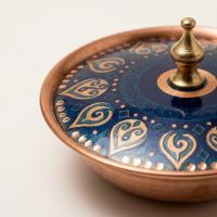 Tekli Bakır Şekerlik Troy Modeli – Küçük 7 CM Çap