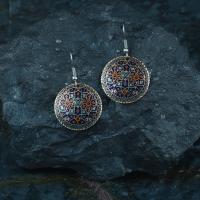 Premium Geometrik Motifli El Yapımı Bakır Küpe - Seri 040
