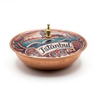 Tekli Bakır Şekerlik Motif Modeli – Küçük 7 CM Çap