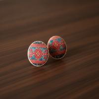 Butik Koleksiyon Desenli El Yapımı Bakır Küpe - Seri 059