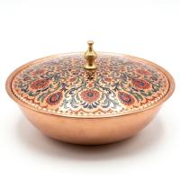 Tekli Bakır Şekerlik Nilüfer Modeli – Küçük 7 CM Çap