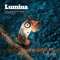 Lumina Nazar Göz ve Kanatlar Desenli Geniş El Yapımı Bakır Bileklik – Handmade Copper Bracelet