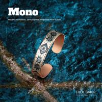 Mono Merkez Eşkenar Dörtgen Desenli El Yapımı Bakır Bileklik – Handmade Copper Bracelet