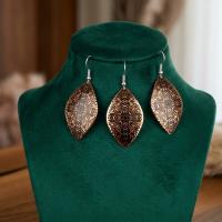 Baklava Motifli El Yapımı Bakır Küpe - Seri 003