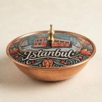Tekli Bakır Şekerlik Divan Modeli – Küçük 7 CM Çap