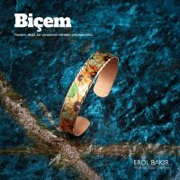 Biçem Sonbahar Çiçekleri Baskılı El Yapımı Bakır Bileklik – Botanical Copper Bracelet