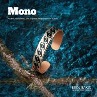 Mono Lotus Çiçeği Spiral Desenli El Yapımı Bakır Bileklik – Handmade Copper Bracelet