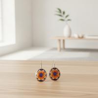 Premium Geometrik Motifli El Yapımı Bakır Küpe - Seri 060