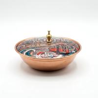 Tekli Bakır Şekerlik Selene Modeli – Küçük 7 CM Çap