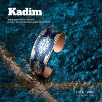 Lumina Kelebek Çiçek Art Nouveau Desenli Geniş El Yapımı Bakır Bileklik – Handmade Copper Bracelet