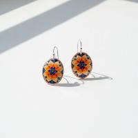 Premium Geometrik Motifli El Yapımı Bakır Küpe - Seri 060