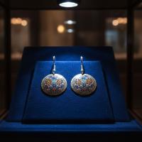 Premium Geometrik Motifli El Yapımı Bakır Küpe - Seri 040