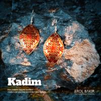 Kadim Kızıl Turuncu Aztek Kilim Desenli El Yapımı Bakır Küpe – Handmade Copper Earring