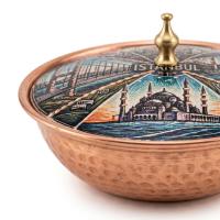 Tekli Bakır Şekerlik Perla Modeli – Küçük 7 CM Çap