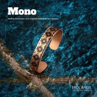 Mono Kar Tanesi Geometrik Desenli El Yapımı Bakır Bileklik – Handmade Copper Bracelet