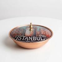 Tekli Bakır Şekerlik Narin Modeli – Büyük 11 CM Çap