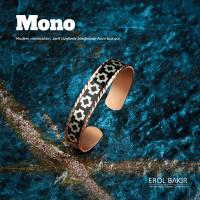 Mono Altıgen Petek Çiçek Desenli El Yapımı Bakır Bileklik – Handmade Copper Bracelet
