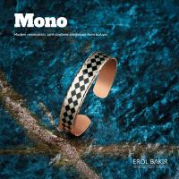 Mono Satranç Dama Desenli El Yapımı Bakır Bileklik – Handmade Copper Bracelet