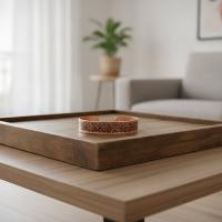 İnce Bakır Bileklik - Siyah Spiral Desen Model 010