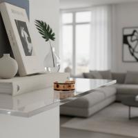 Kalın Bakır Bileklik - Siyah Turuncu Göz Desen Model 022