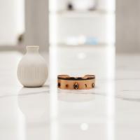 Kalın Bakır Bileklik - Siyah Turuncu Göz Desen Model 022