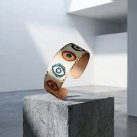 Kalın Bakır Bileklik - Göz Desen Model 038
