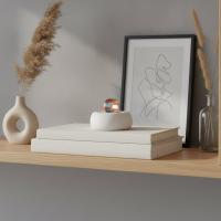 Kalın Bakır Yüzük - Mavi Kırmızı Geometrik Desen Model 001