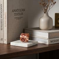 Kalın Bakır Yüzük - Kırmızı Siyah Geometrik Desen Model 007