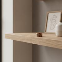 Kalın Bakır Yüzük - Krem Kahverengi Geometrik Desen Model 021