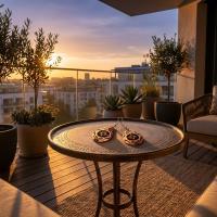 Bakır Küpe - Siyah Çiçek Desen Model 023