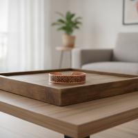 Modern Geometrik Desenli El Yapımı İnce Bakır Bileklik - Seri 010