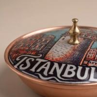 Tekli Bakır Şekerlik Narin Modeli – Büyük 11 CM Çap