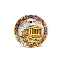 Athens Parthenon Copper Wall Plate – Handmade Souvenir