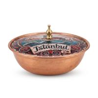 Tekli Bakır Şekerlik Galata Modeli – Küçük 7 CM Çap