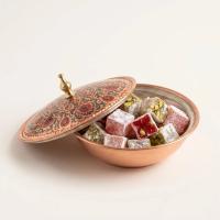 Tekli Bakır Şekerlik Nilüfer Modeli – Küçük 7 CM Çap