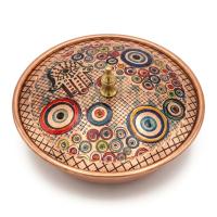 Tekli Bakır Şekerlik Safir Modeli – Küçük 7 CM Çap