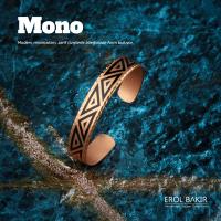 Mono İç İçe Üçgen Desenli El Yapımı Bakır Bileklik – Handmade Copper Bracelet