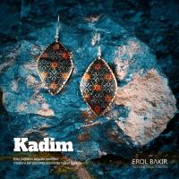 Kadim Bakır Zemin Aztek Kilim Desenli El Yapımı Bakır Küpe – Handmade Copper Earring