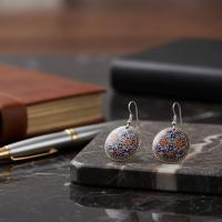 Premium Geometrik Motifli El Yapımı Bakır Küpe - Seri 040