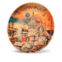DEKORATIF BAKIR TABAK- İSTANBUL TEMALI
