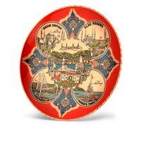 DEKORATIF BAKIR TABAK- İSTANBUL TEMALI