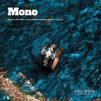 Mono Siyah Beyaz Geometrik Çizgili El Yapımı Bakır Yüzük II – Handmade Copper Ring