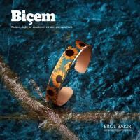 Biçem Van Gogh Ayçiçekleri Baskılı El Yapımı Bakır Bileklik – Sunflower Copper Bracelet