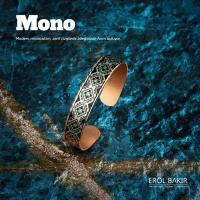 Mono Eşkenar Dörtgen Çarpı Kilim Desenli El Yapımı Bakır Bileklik – Handmade Copper Bracelet