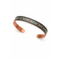 Etnik Kilim Desenli Bakır Bileklik